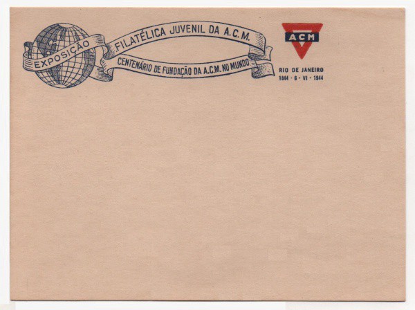 Filatelia: Folhinha Comemorativa da Exposição Filatélica da A. C. M. - 1944. MBC.