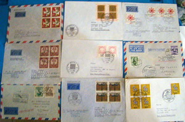 FILATELIA  ENVELOPES  09 - ORIGINÁRIOS DA ALEMANHA , PARIS , HAMBURGO  - DIRECIONADOS PARA SÃO PAU