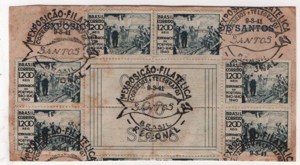 Filatelia: Folhinha Comemorativa Centenários de Portugal - 1941. BC.
