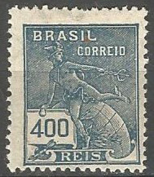Filatelia: Selo brasileiro, valor 400 réis. NOVO. MBC.