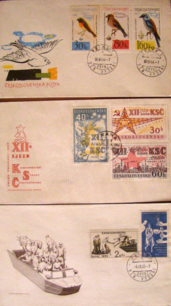 FILATELIA  -  ENVELOPES  03  CHECOSLOVÁQUIA  PRIMEIRO DIA DE CIRCULAÇÃO  BEM CONSERVADOS