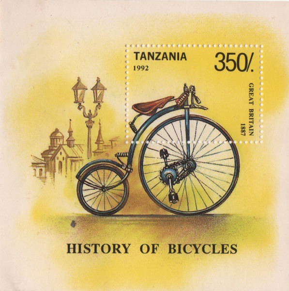 Filatelia: Bloco de Selo "História das Bicicletas" - Africa. MBC