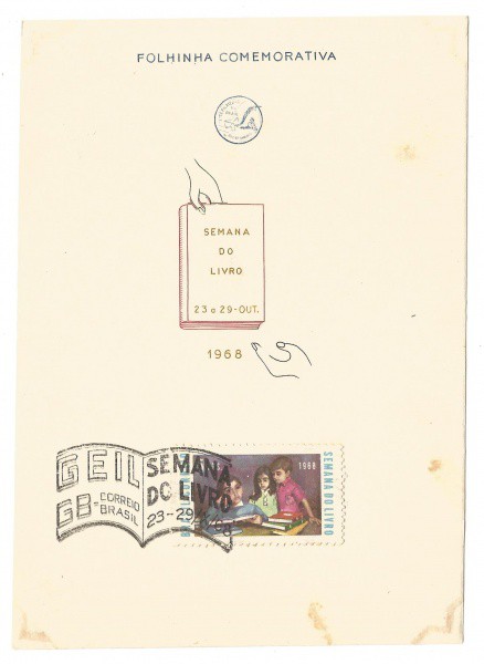 Folhinha comemorativa da Semana do Livro, 1968. MBC.