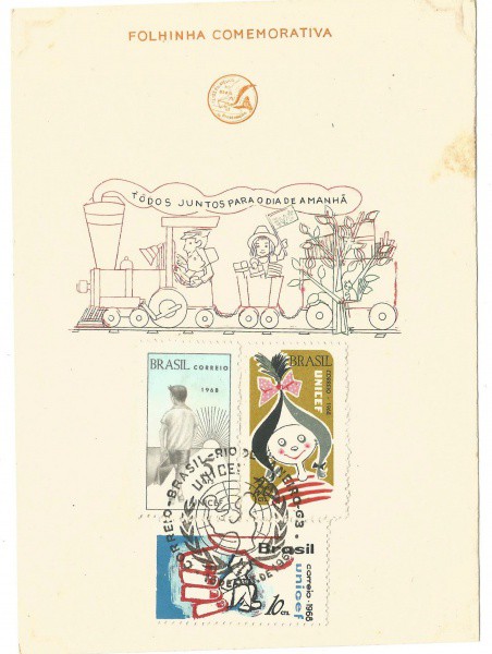 Folhinha comemorativa da UNICEF, 1968. MBC.