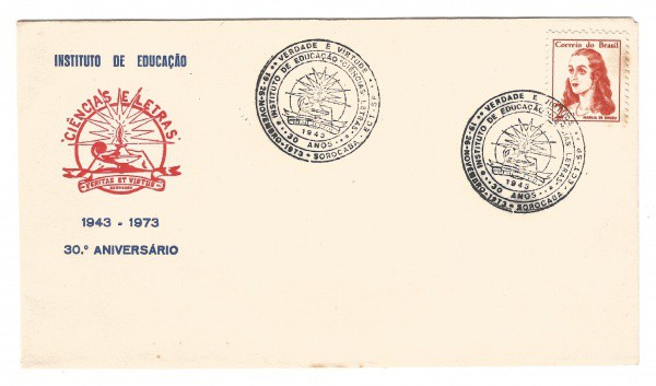 Envelope comemorativo do 30º Aniversário do Instituto de Educação Ciências e Letras Veritas et Virtu