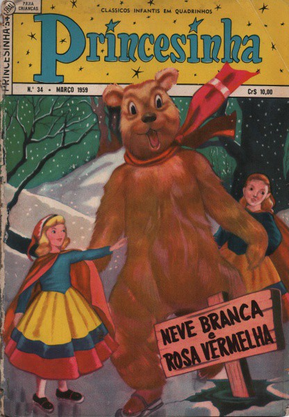 Revista Princesinha - "Neve branca e Rosa vermelha". Nº 63. Março de 1959. MBC