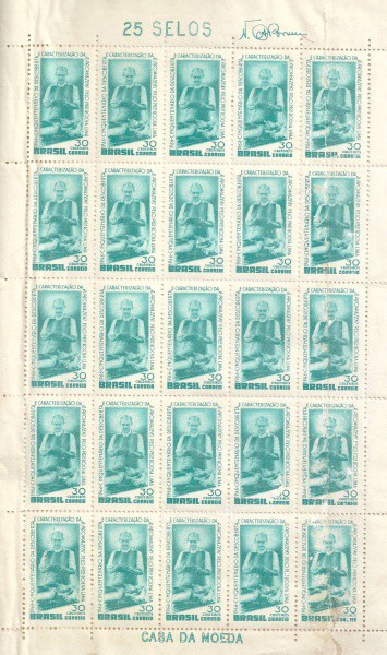 C548 - O MÉDICOFOLHA COM 25 SELOS BRASIL