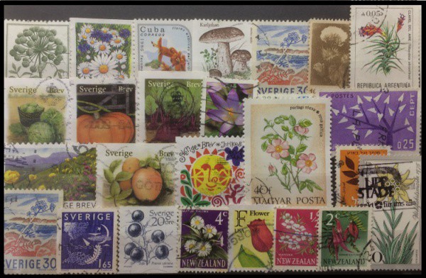 FLORA TEMA FLORES   - LOTE COM 26 SELOS CLASSICOS EM EXCELENTE ESTADO DE CONSERVAÇÃO !