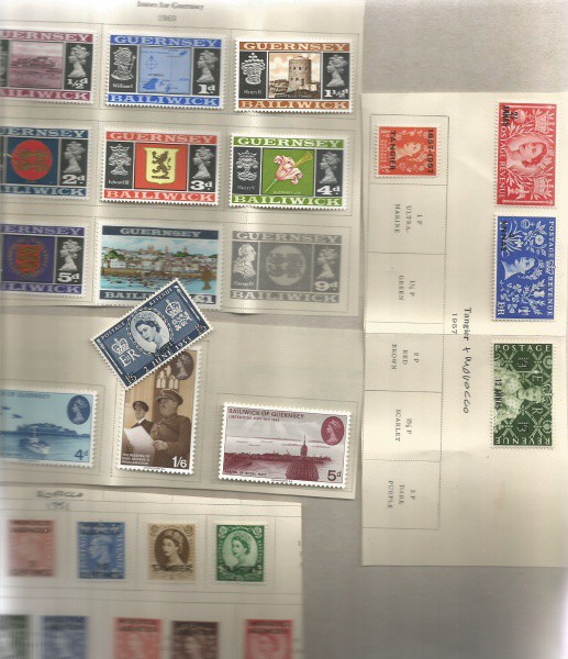 PARTE DE UMA COLEÇÃO GUERNSEY-SELOS C/ BOM VALOR MERCADO