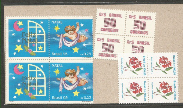 BRASIL -  BOM LOTE COM 03 QUADRAS VARIADAS