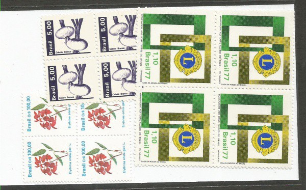BRASIL -  BOM LOTE COM 03 QUADRAS VARIADAS
