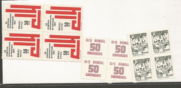 BRASIL -  BOM LOTE COM 03 QUADRAS VARIADAS