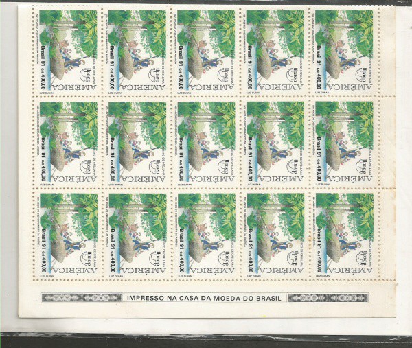 BRASIL - FOLHA NOVA C1754 DOBRADA -  CAT 90,00
