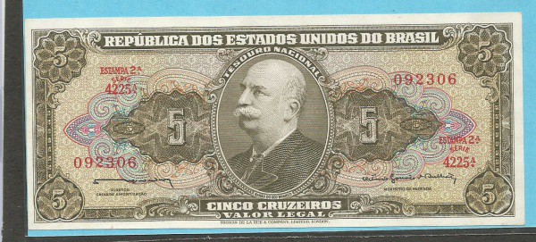 BRASIL - 5 CRUZEIROS C073B - ANO1964 - CAT25,00