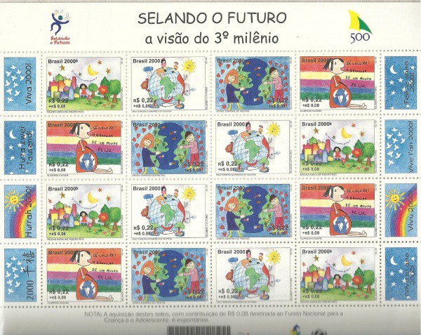 BRASIL - C2238/41A  - FOLHA NOVA - SELANDO O FUTURO