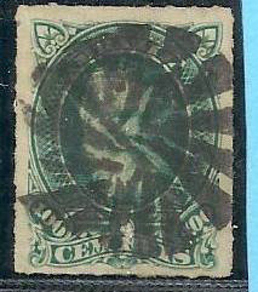 BRASIL - ANO1877/8  VERDE 100 RÉIS, PARA ENRIQUECER SUA COLEÇAO