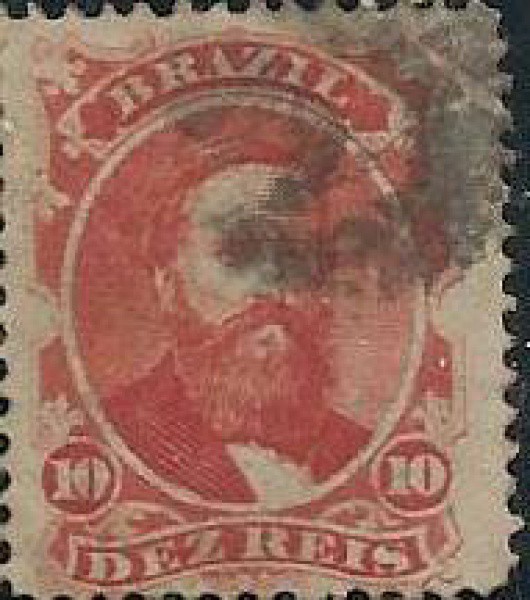 BRASIL  - 10 RÉIS  - VERMELHO, RARIDADE, PARA ENRIQUECER SUA COLEÇAO