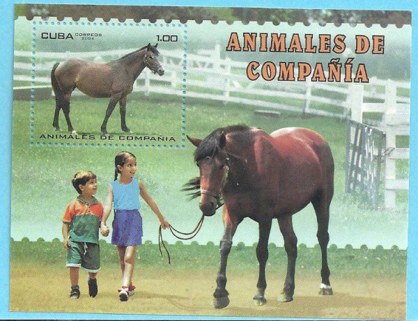 BLOCO DE SELO CUBA 2004, ANIMAIS DA COMPANHIA