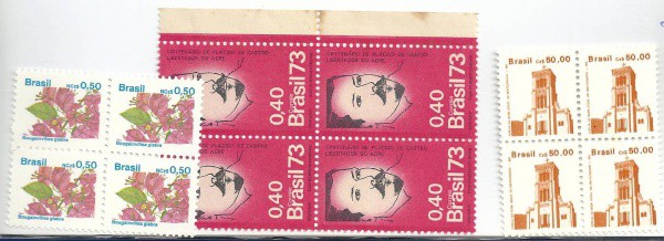 3 QUADRAS DE SELOS BRASIL
