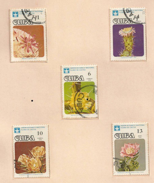 5 SELOS CUBA 1978, JARDIM BOTANICO