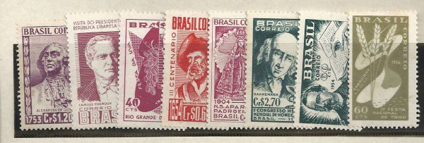 8 SELOS BRASIL 1954