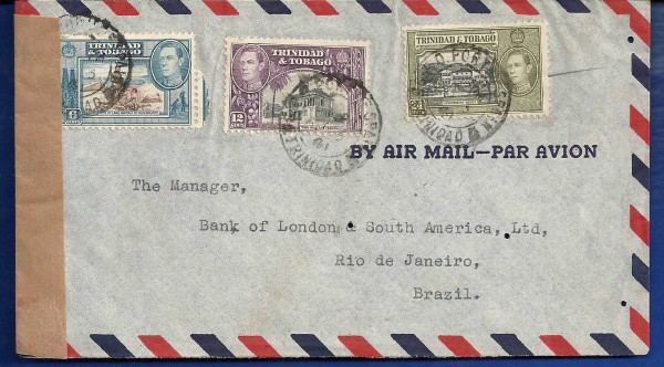 ENVELOPE ANTIGO TRINIDAD & TOBAGO