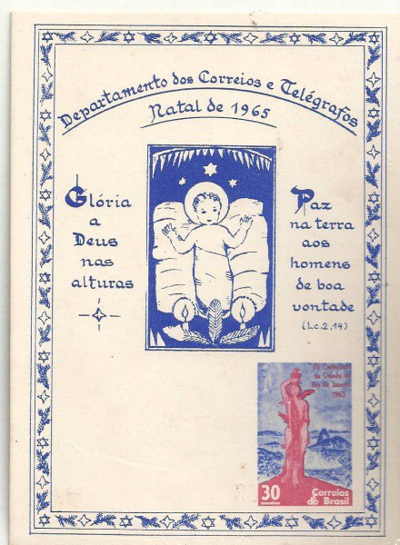 FOLHINHA COMEMORATIVA NATAL 1965