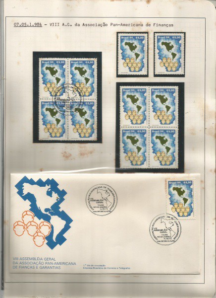 BRASIL - SELOS  ENVELOPE 1º DIA - VIII A.G. ASSOCIAÇÃO PAN-AMERICANA DE FINANÇAS 1984