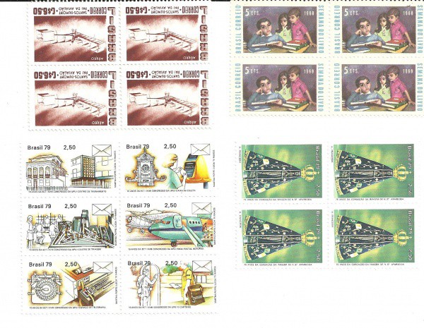 BRASIL, 4 QUADRAS BRASIL DIFERENTES. BOM VALOR DO RHM