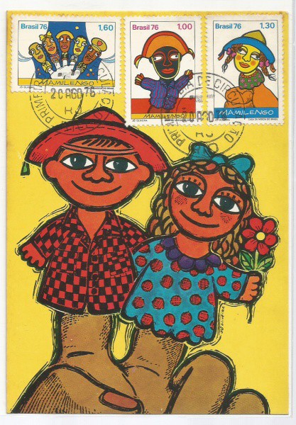 POSTAL EM ESTADO MINT C CARIMBO 1 DIA 1976