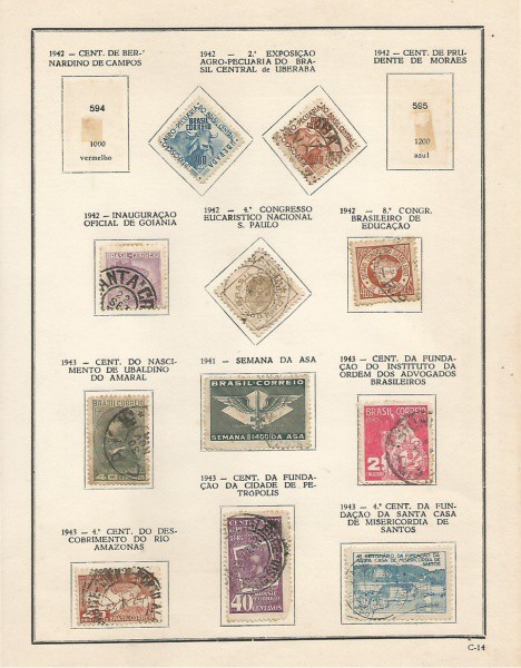 AD8-SELOS ANTIGOS EM FOLHAS DE ALBUM