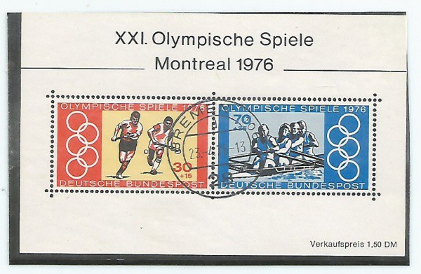 L0te 05  ALEMANHA  Olimpíadas de Montreal  Bloco 12