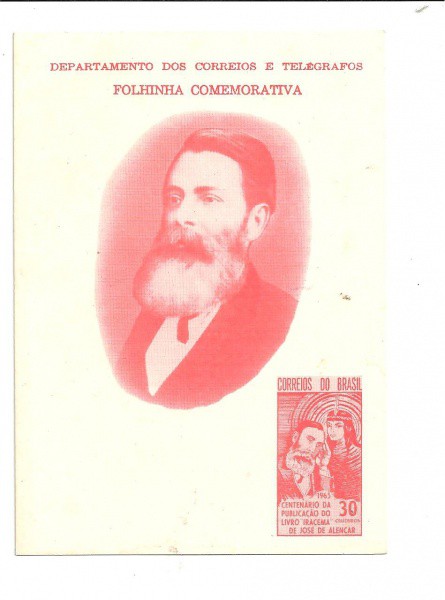 Folhinha Comemorativa Cent. Publicação Livro Iracema