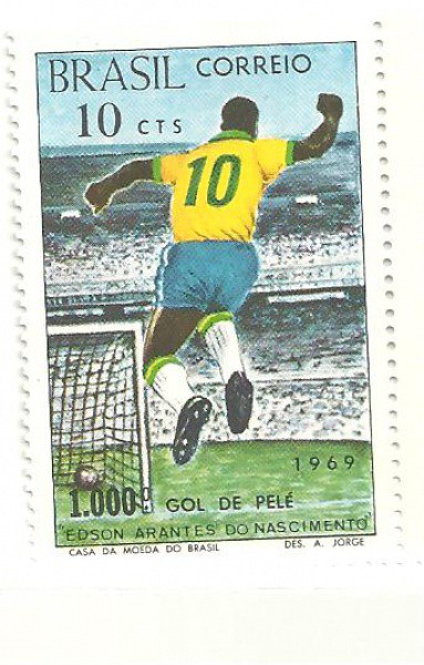 SELO DO BRASIL - 1000 GOLS DE PELÉ - 1969