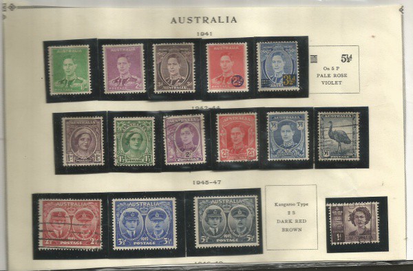 AUSTRALIA , BOM LOTE DE SELOS DOS ANOS 1941  A 47 , VALE A PENA CONFERIR.