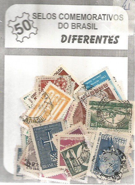 BRASIL 50 SELOS DO BRASIL, DIFERENTES, COMO MOSTRA IMAGEM