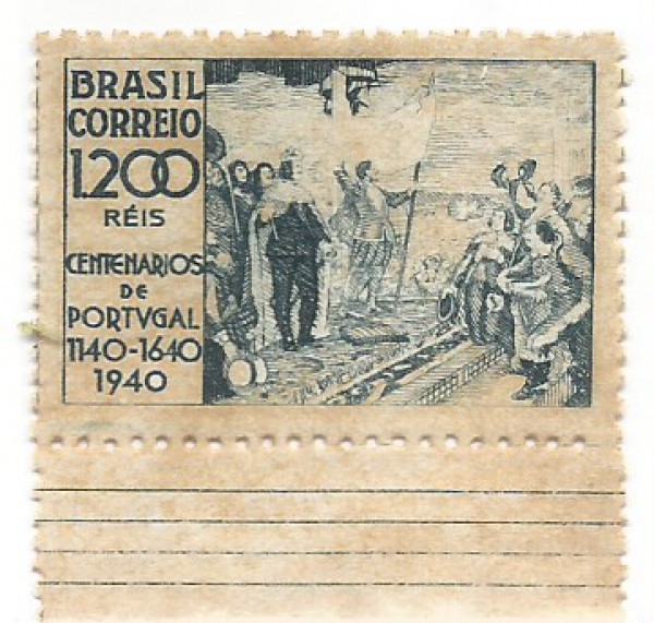 BRASIL, 1200 REIS, SELO DIFICIL DE ENCONTRAR, ALTO VALOR DE CATALAGO