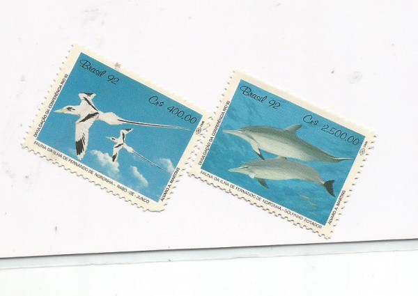 2 selos brasil 1776/77 fernando de noronha