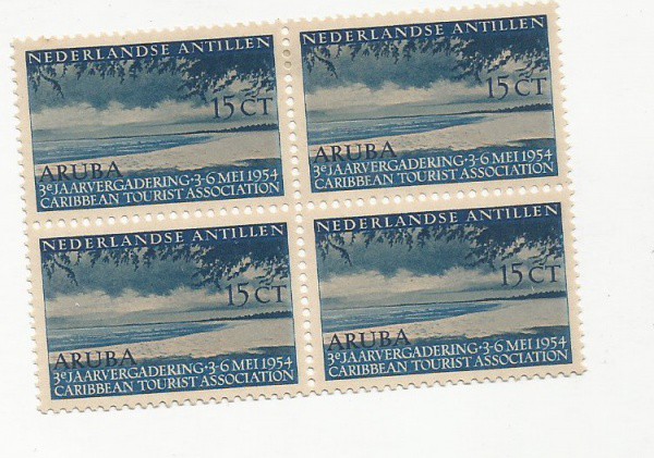 quadra de selo  da holanda, antigo