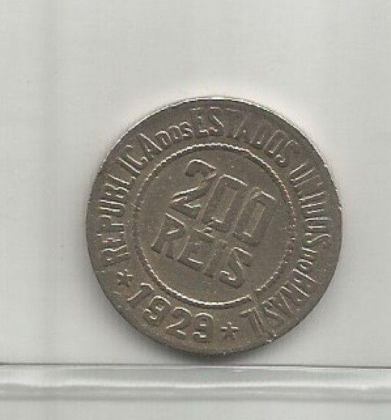 MOEDA DE 200 REIS 1929 SEMI NOVA