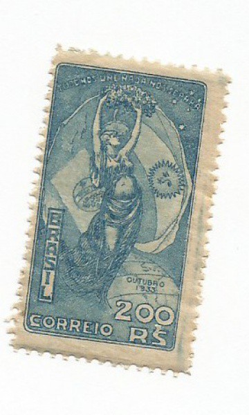selo outubro 1933 brasil c60rhm720 novo