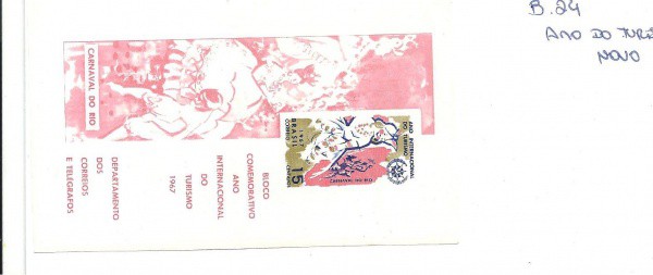 bloco b24 - ano internacional do turismo - 1967