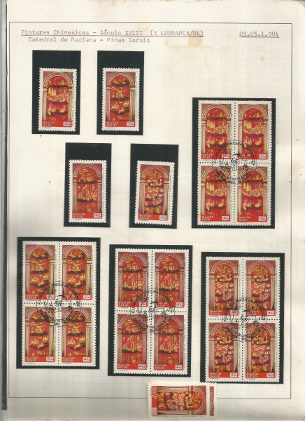 BRASIL - SELOS LUBRAPEX 84 - CATEDRAL DE MARIANA  -MG