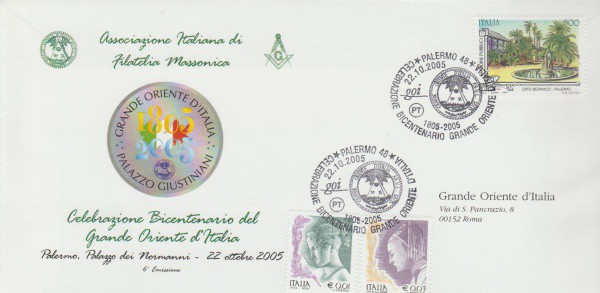 ITÁLIA- Envelope massonaria