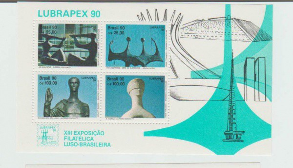 BRASIL, BLOCO 87, NOVO, XIII EXPOSIÇAO FILATELICA LUSO BRASILEIRA..