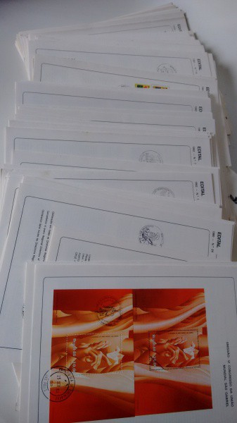 131 EDITAIS COMEMORATIVOS EMITIDOS PELOS CORREIOS, DATADOS DE 1978, 1979, 1980, 1981, 1985.. ALGUNS