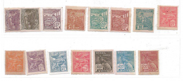SELOS REGULARES - SERIE COMPLETA - RHM 173 A 187- NOVOS