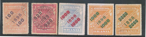 5 SELOS - JORNAIS - RHM 114/118/122/121/123 - NOVO E USADO