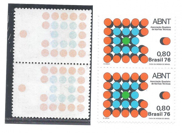 SELO BRASIL - VARIEDADE - IMPRESSO NO VERSO - RHM 971 - NOVO