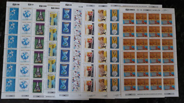 10 FOLHS DE SELOS DO BRASIL - COMEMORATIVO - NOVO - 1992